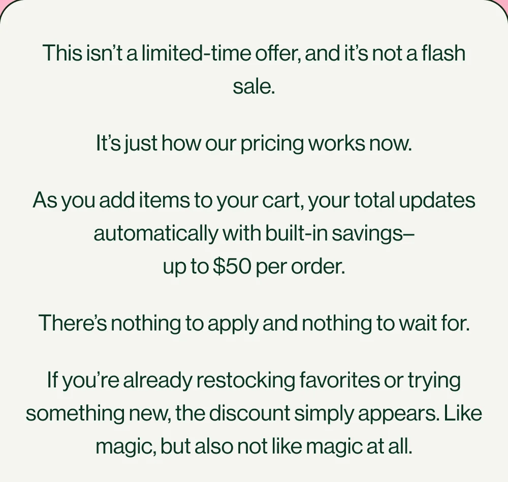 This isn't a limited-time offer, and it's not a flash sale