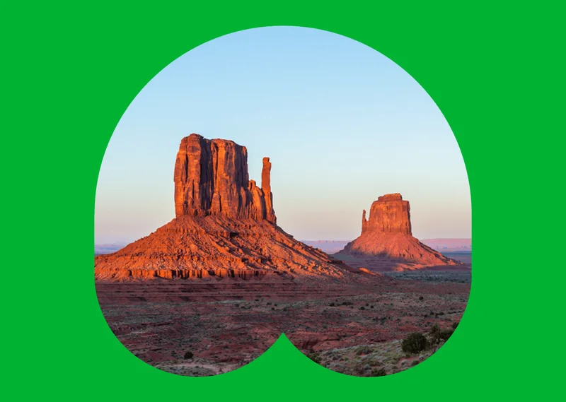 Image: "Mittens" in Monument Valley Navajo Tribal Park of Arizona