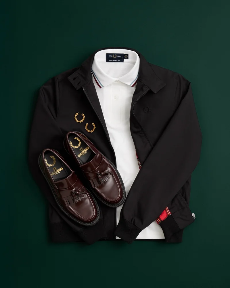 The Gift Edit: Fred Perry Harrington Jacket and Polo Shirt with George Cox Leather Tassel Loafer in Oxblood