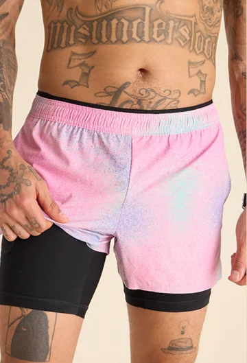 Exposed Liner Ultimate Training Short: The Vaporwaves 4"