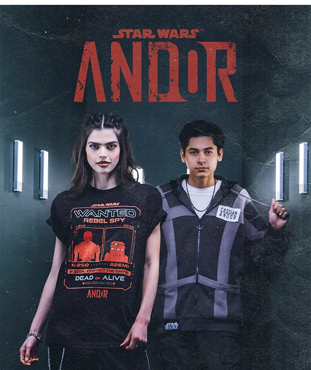 HT and Star Wars Andor. The Rebellion Starts Now. Shop Now