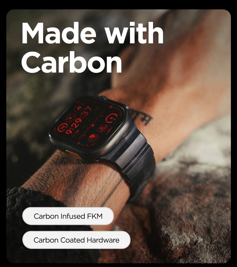 Made with Carbon. Carbon Infused FKM. Carbon Coated Hardware.