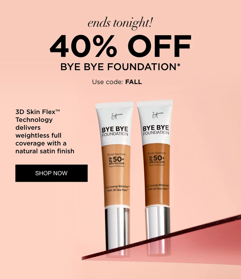 40% OFF BYE BYE FOUNDATION*
