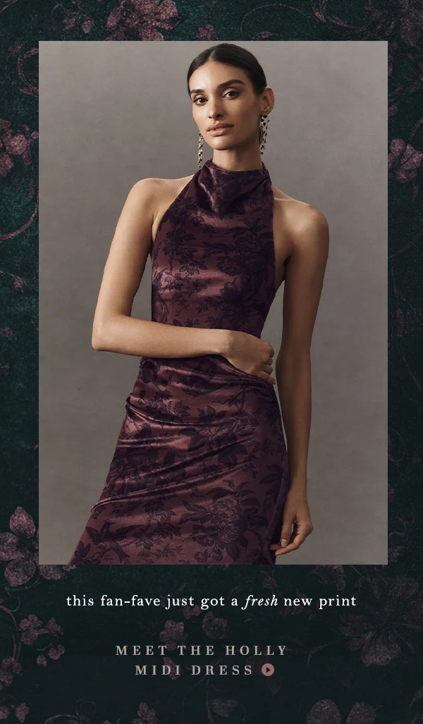 meet the holly midi dress