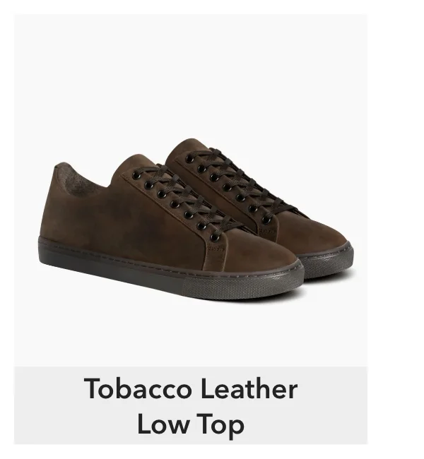 Tobacco Leather Low Top