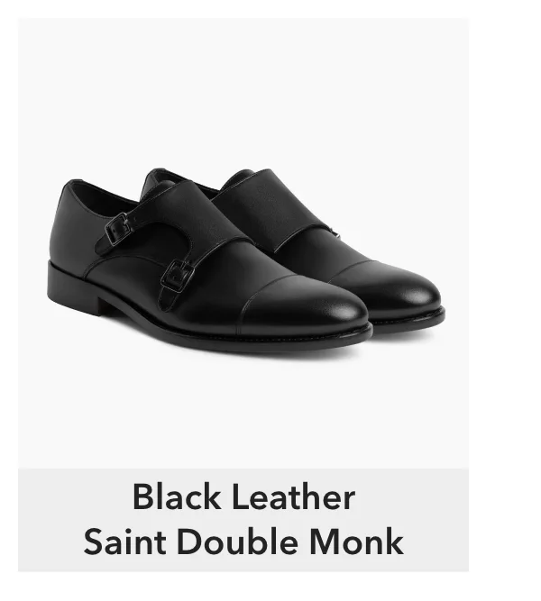 Black Leather Saint Double Monk