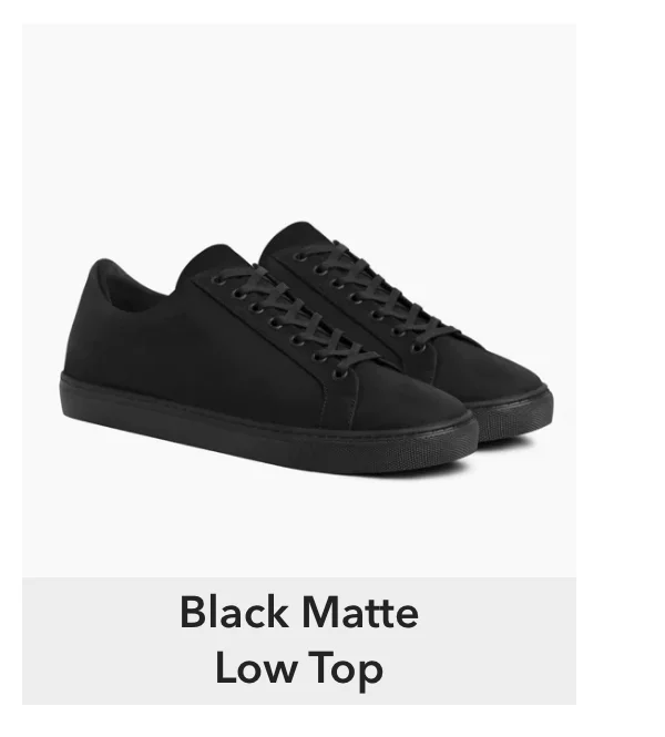 Black Matte Low Top