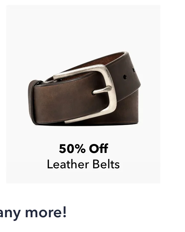 50% Off Leather Belts