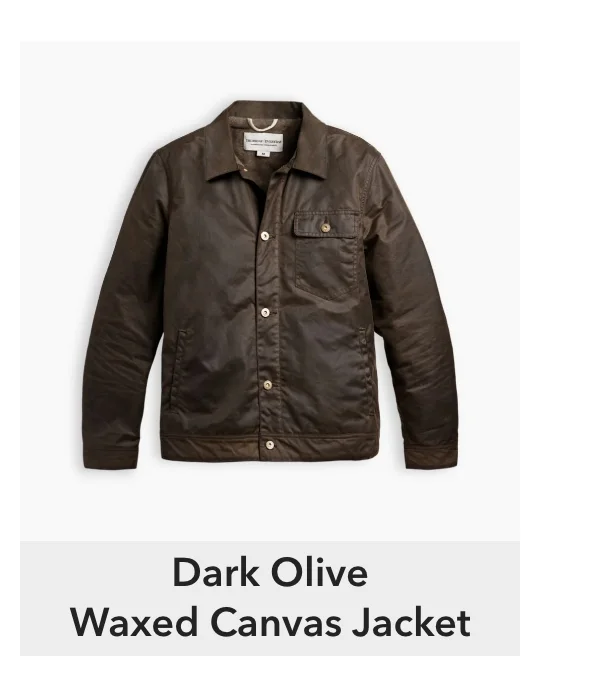 Dark Olive Waxed Canvas Jacket