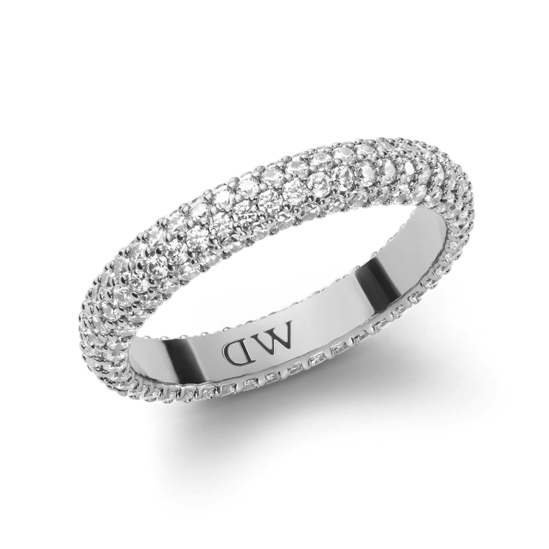 Image of Pavé Crystal Ring Silver