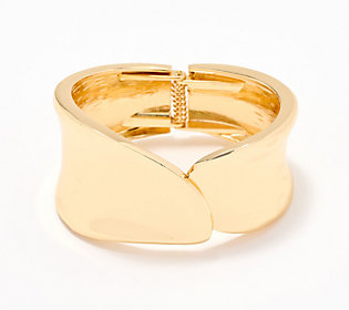 Susan Graver Fluid Cuff Bracelet Goldtone