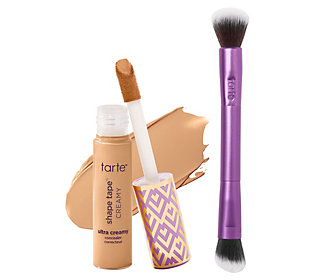 A-D tarte Shape Tape Creamy Concealer & Brush Auto-Delivery 35N Medium