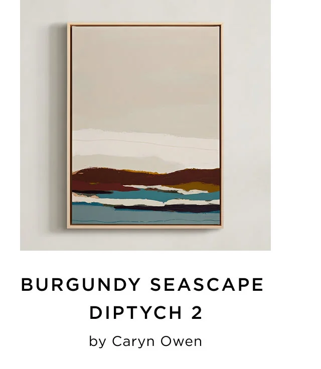 Burgundy Seascape Diptych 2