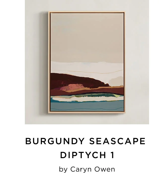 Burgundy Seascape Diptych 1