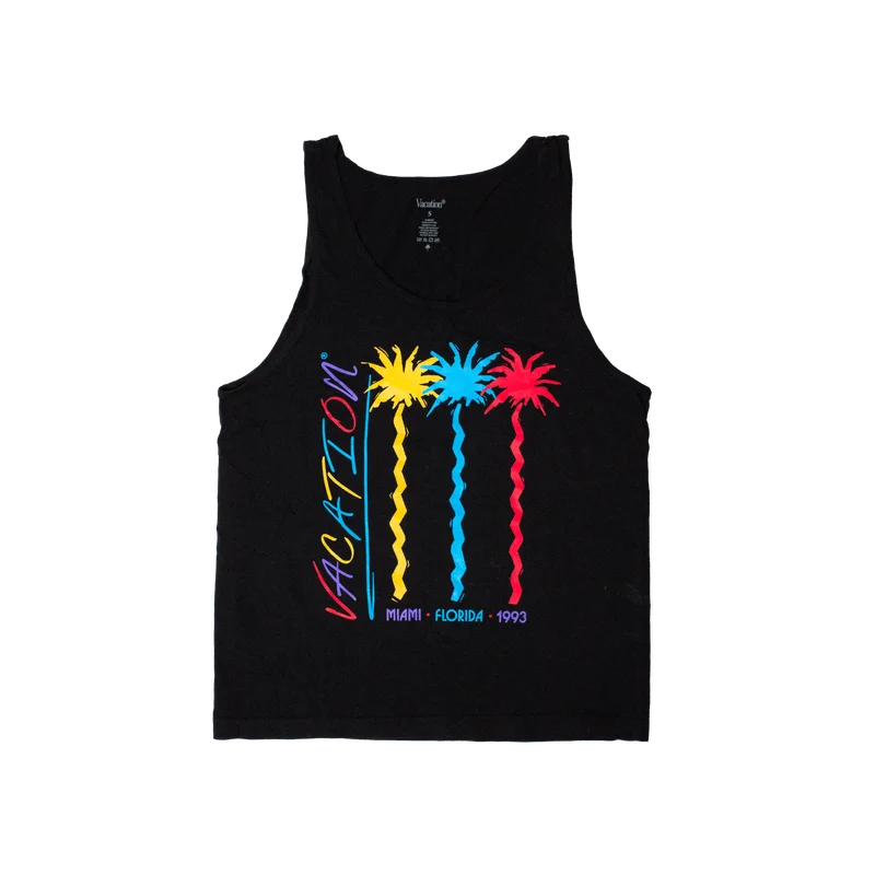Image of Vacation® Jazz Palms Black Sleeveless Shirt