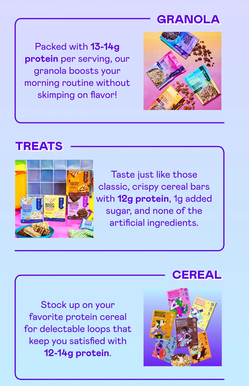 Granola. Treats. Cereal.