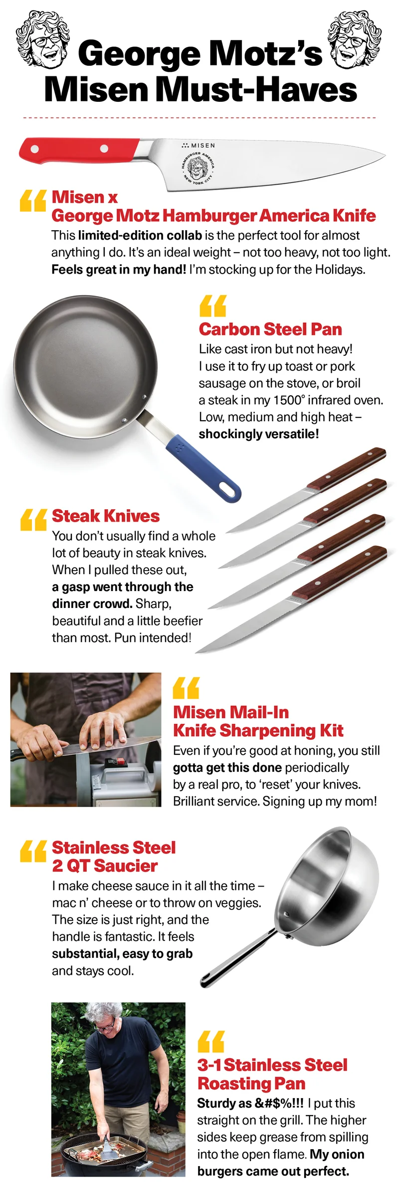 George Motz's Misen Must-Haves