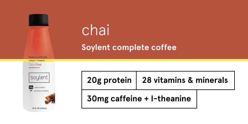 cafe chai. 20g protein | 28 vitamins & minerals