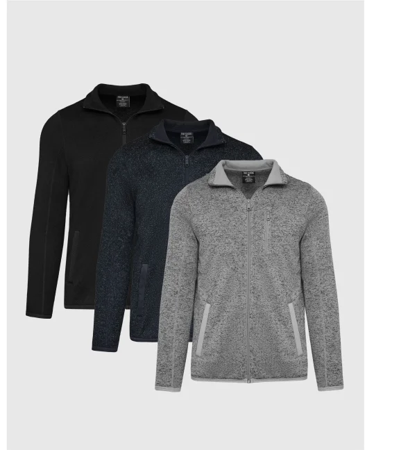 Neutral Sweater Fleece Jacket 3-Pack