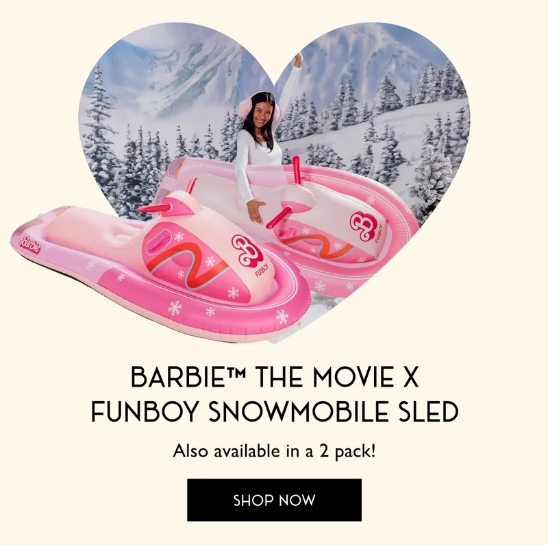 Barbie™ The Movie x FUNBOY Snowmobile Sled | SHOP NOW