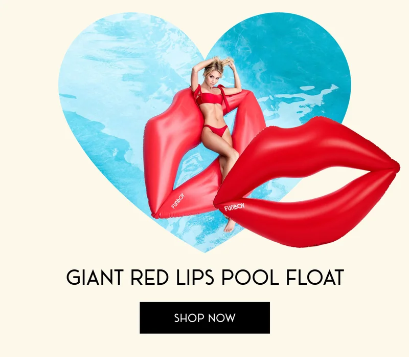 Giant Red Lips Pool Float