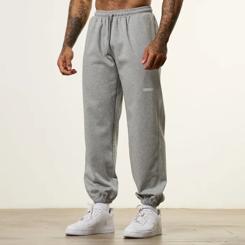 Vanquish Essential Grey Melange Oversized Sweatpants
