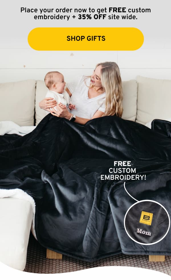 place your order now to get FREE custom embroidery + 35% off site wide