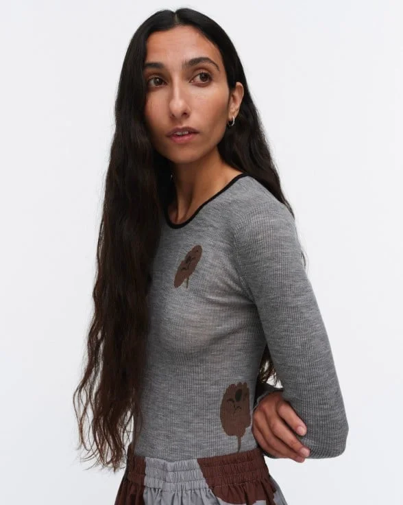 Polkka Tumma Wool rib pullover
