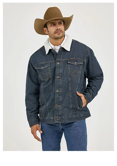 Wrangler® Western Sherpa Lined Denim Trucker Jacket