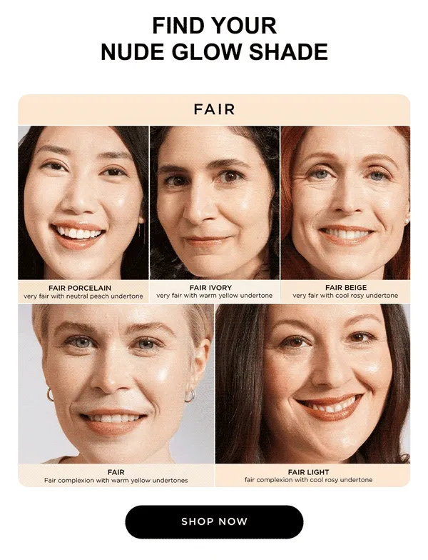 FIND YOUR NUDE GLOW SHADE