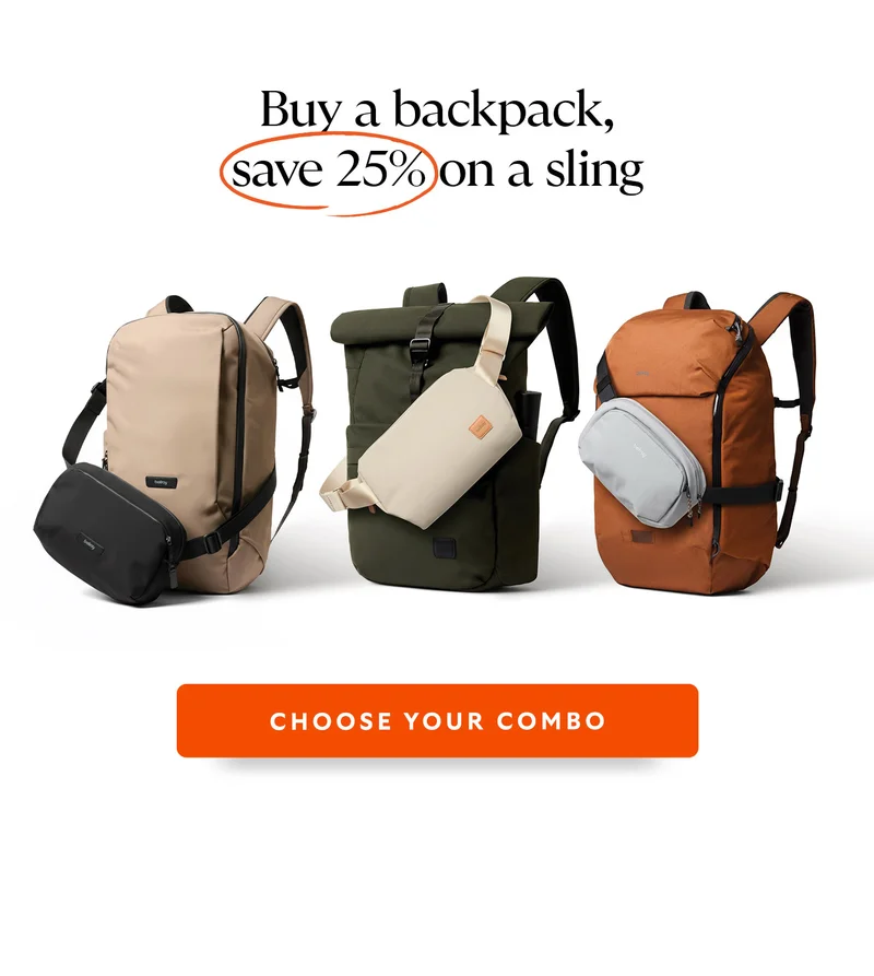 Buy a backpack, save 25% on a sling