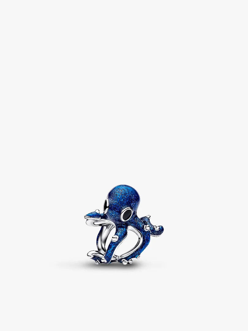 Blue Octopus Charm