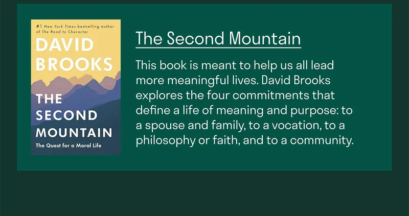 This book is meant to help us all lead more meaningful lives. David Brooks explores the four commitments that define a life of meaning and purpose: to a spouse and family, to a vocation, to a philosophy or faith, and to a community.