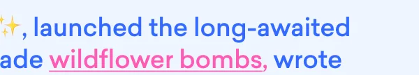Wildflower bombs