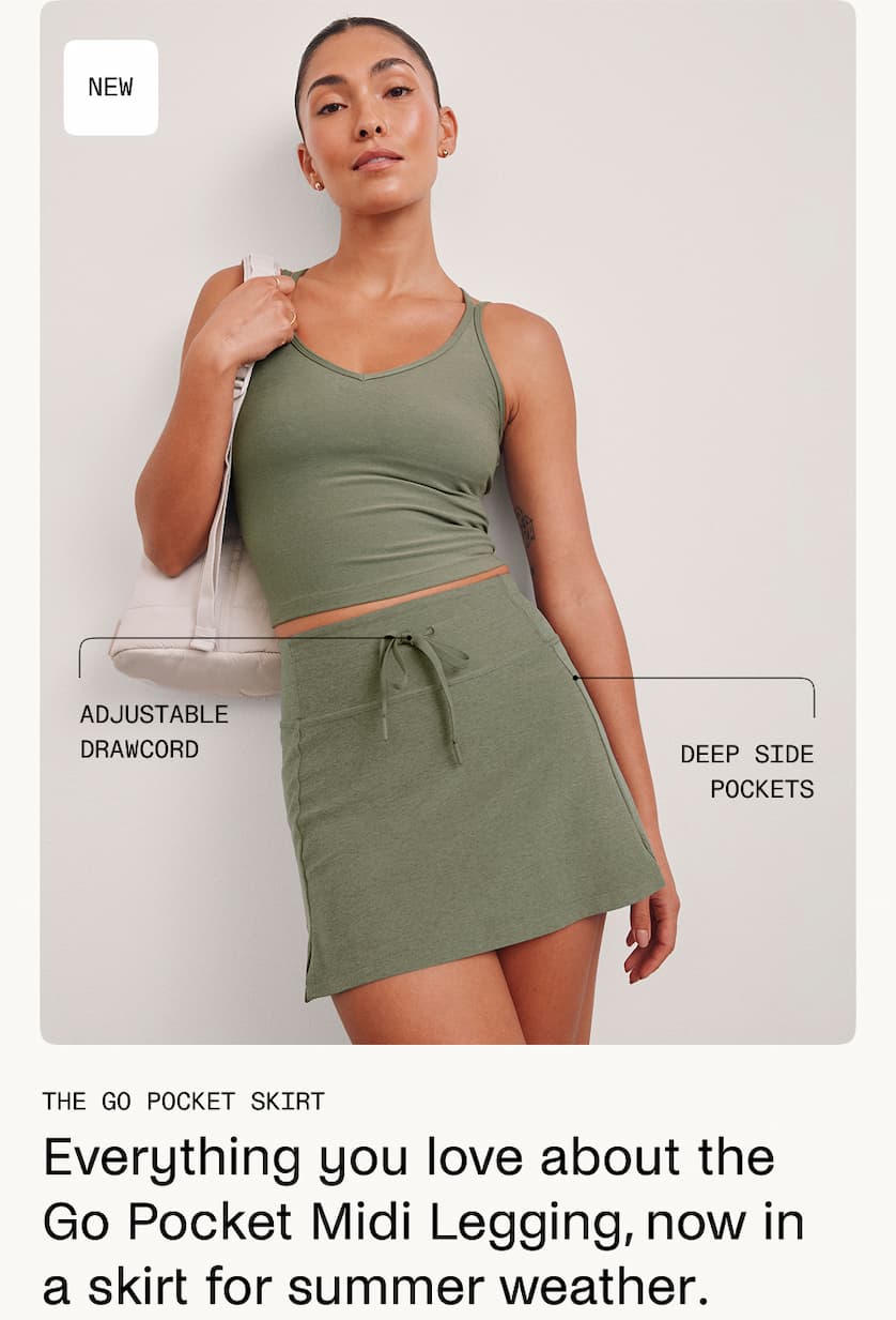 Spacedye Go Pocket Skirt in Grey Sage