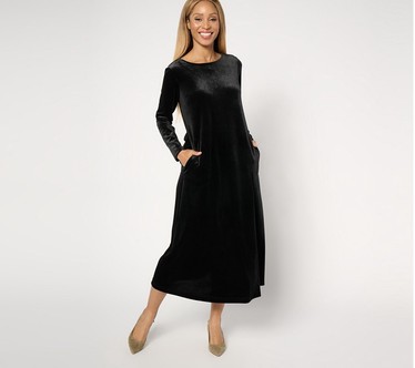 Belle by Kim Gravel Petite Bellevet Long Sleeve Maxi Dress