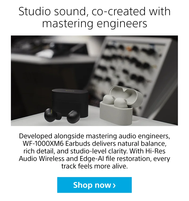 Studio sound, co-created with mastering engineers | Shop now
