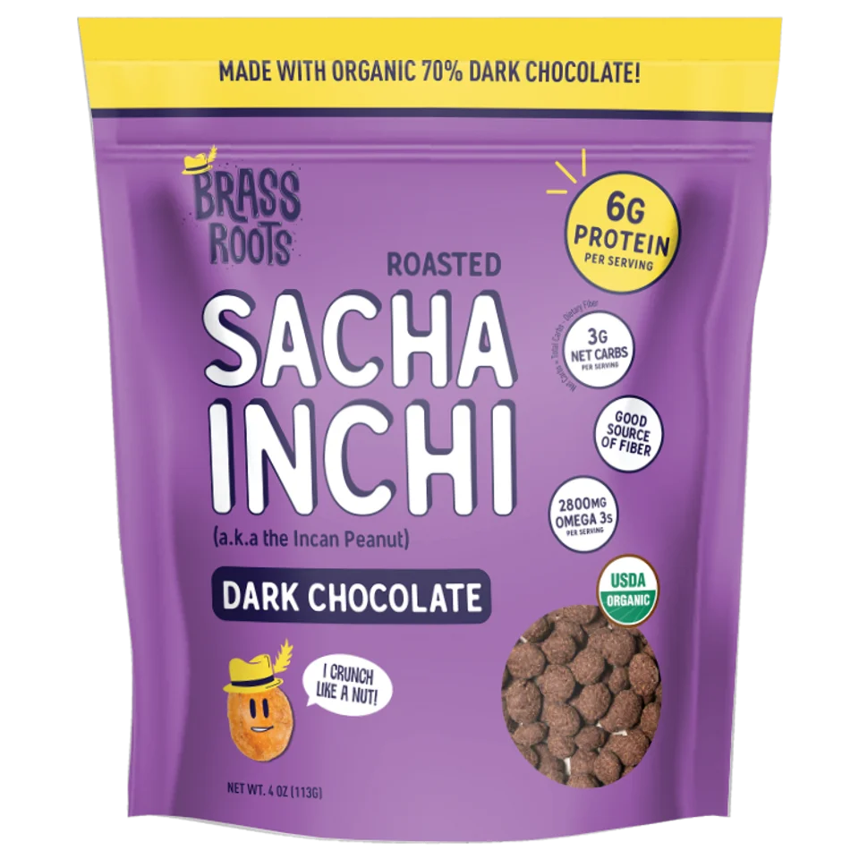 Roasted Sacha Inchi - Dark Chocolate Coated [4oz bag]