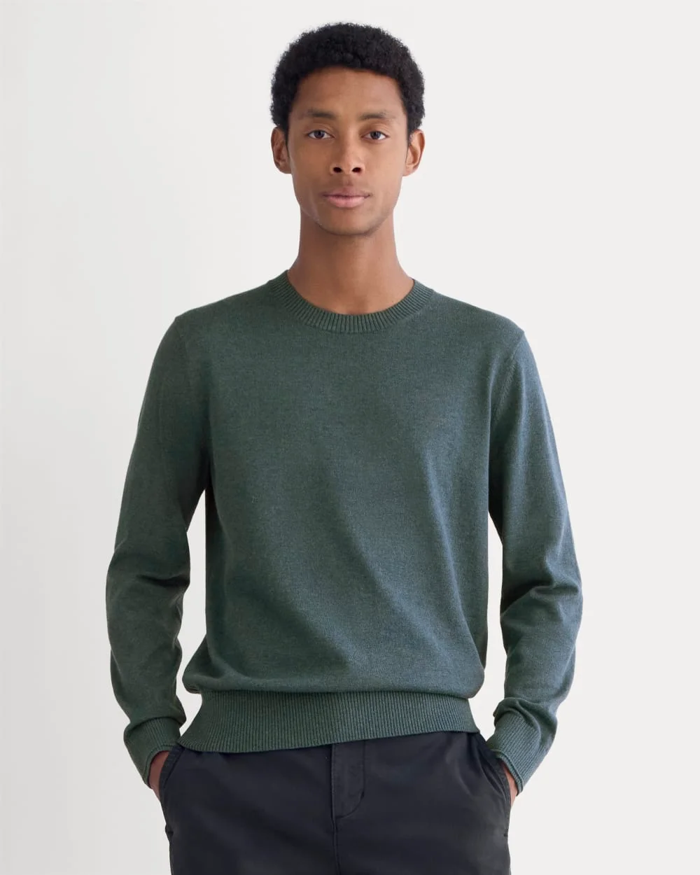 Image of The No-Sweat Sweater | Uniform | Heather Midnight Navy