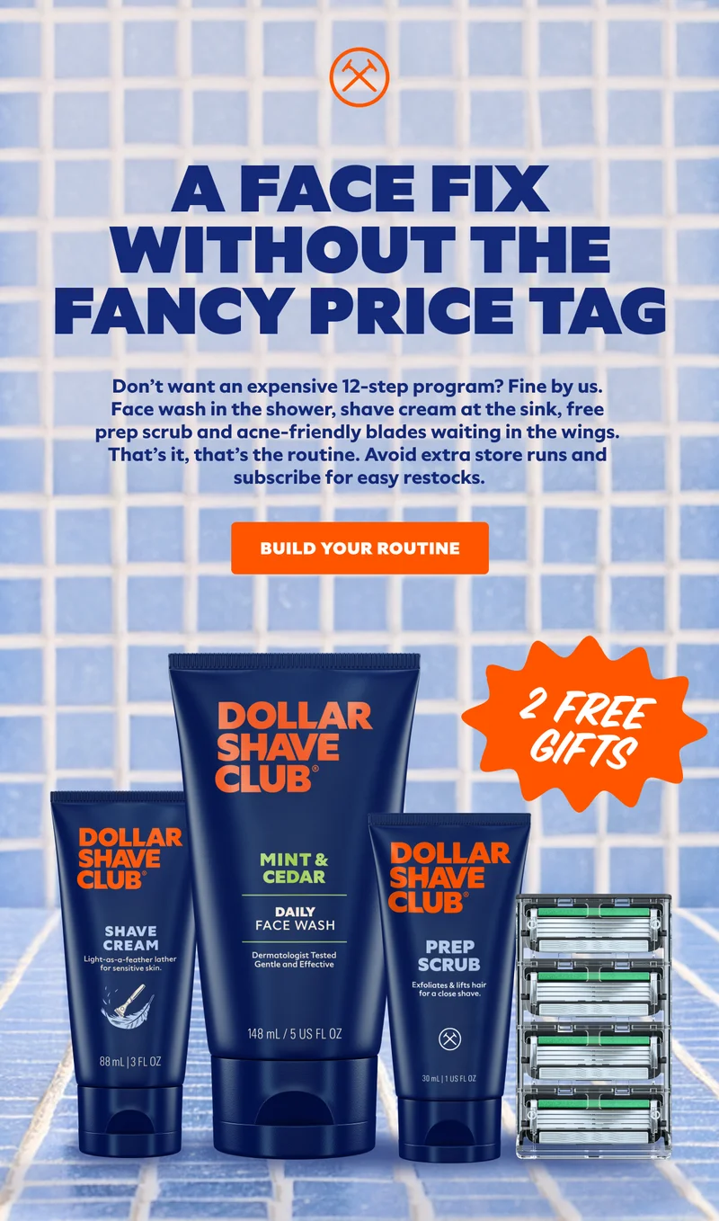 A FACE FIX WITHOUT THE FANCY PRICE TAG | CTA: BUILD YOUR ROUTINE | 2 FREE GIFTS