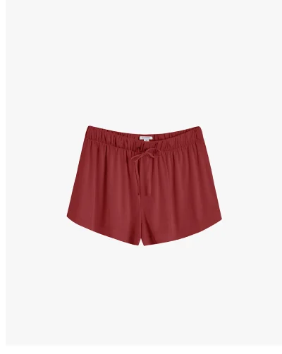 Organic Pima Sleep Shorts Cherry