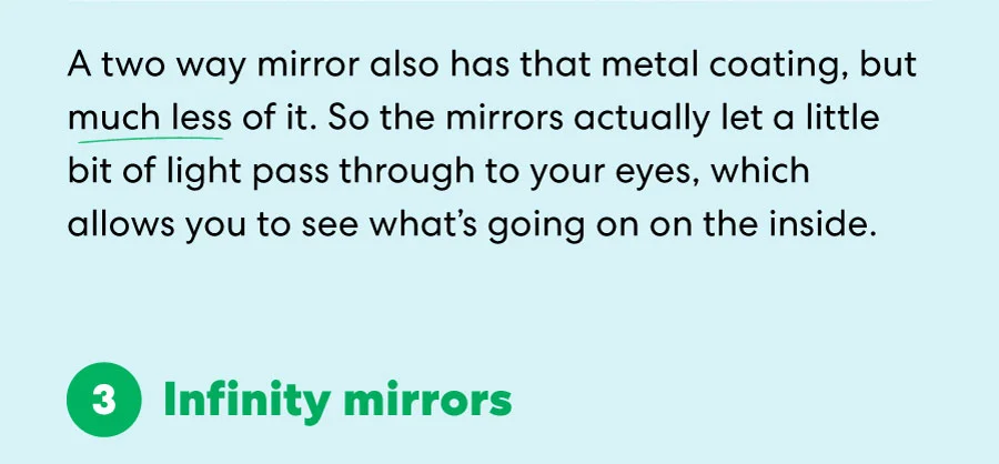 Infinity mirrors