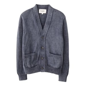 Washed Cotton Cardigan Sweater