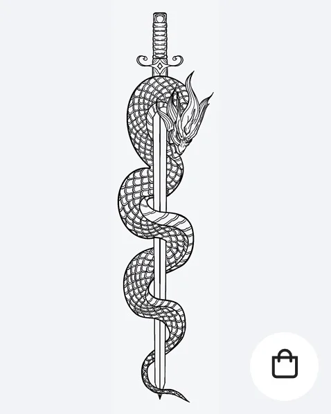 DRAGONWING SABER TATTOO