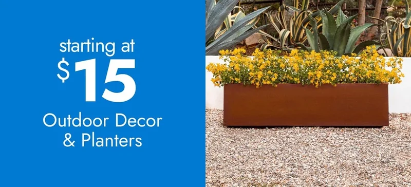 Planters & Outdoor Decor—Starting at $15