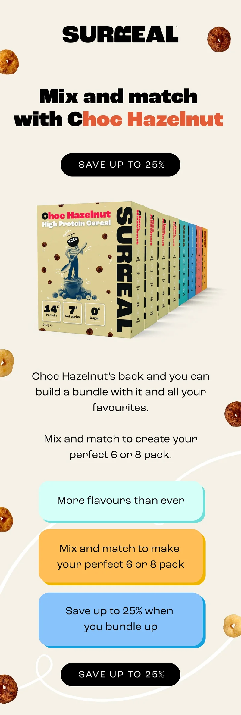 Mix and match with Choc Hazelnut