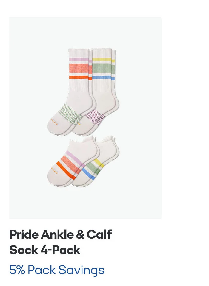 Pride Ankle & Calf Sock 4-Pack | 5% Pack Savings