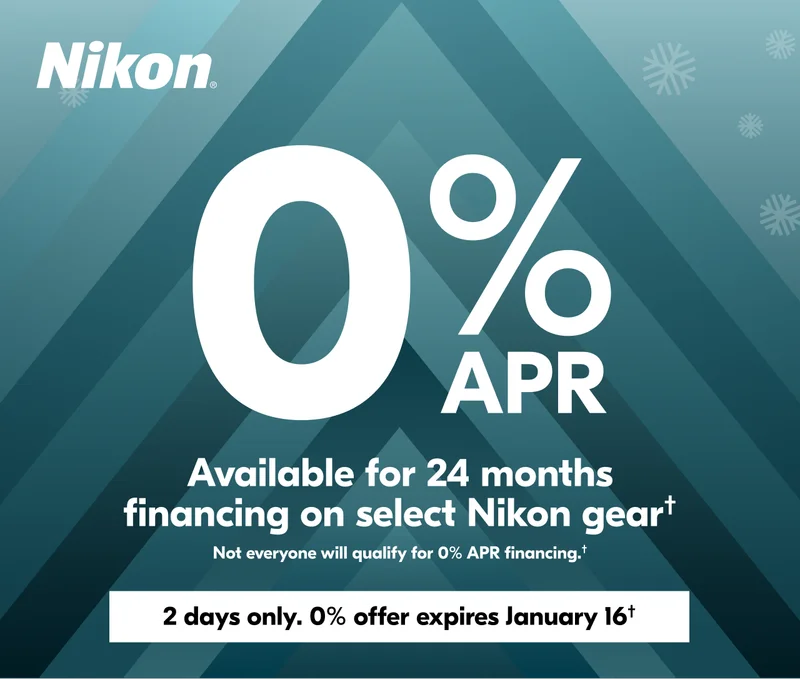 Nikon | 0% APR Available for 24 months financing on select Nikon gear† | Not everyone will qualify for 0% APR financing.†