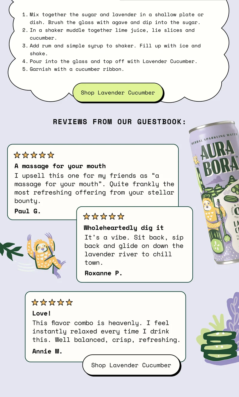 aura bora lavender cucumber