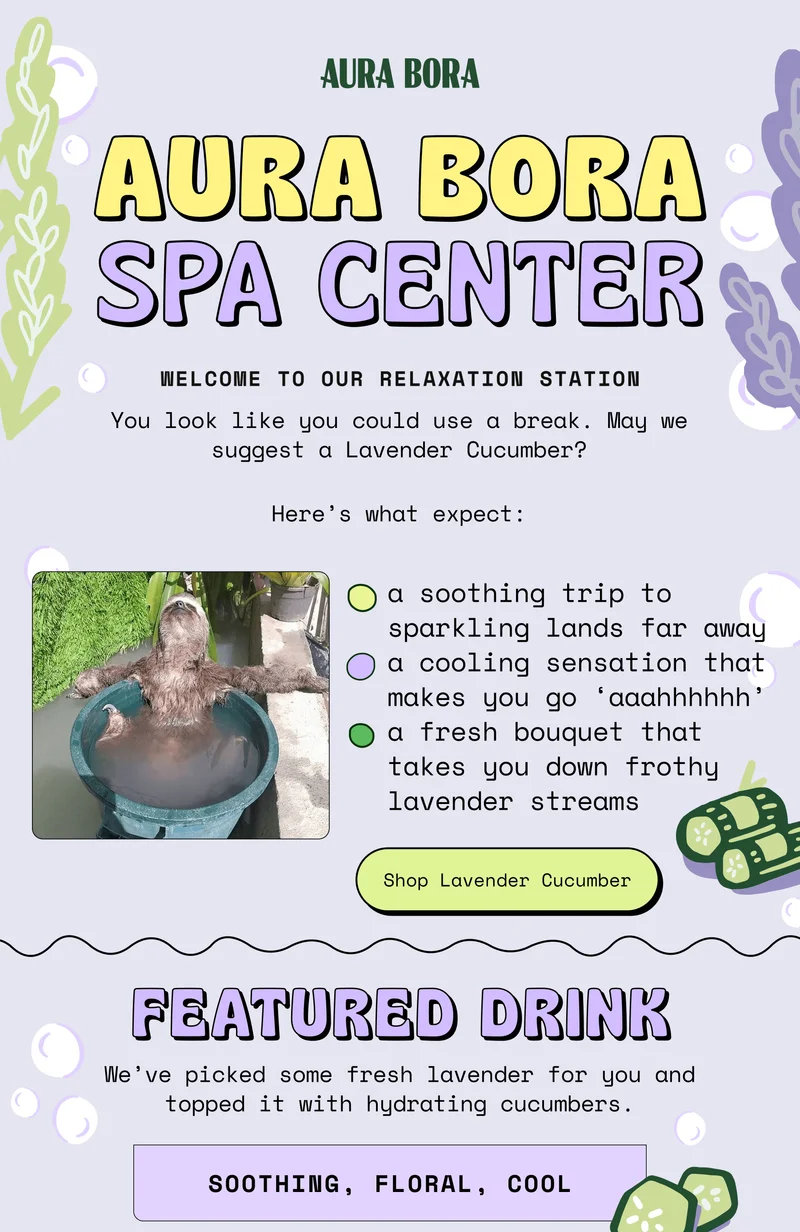 aura bora lavender cucumber